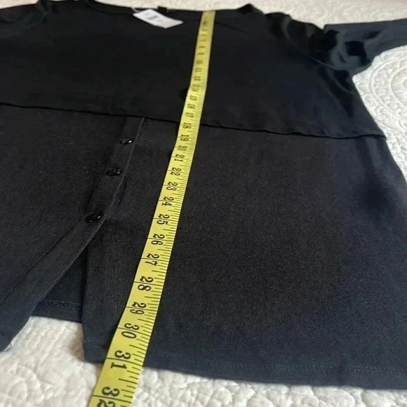 NWT JJill Stretch Knit Long Tunic Top Womens XL Petite Black Lagenlook Comfort - Picture 12 of 17